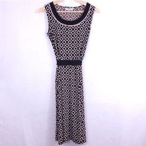 Studio I Dress And Jacket Black And Cream Geometric Pattern Petite Small